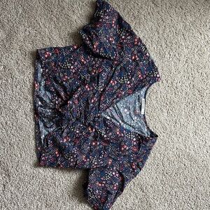 Marine Layer Navy Floral Top